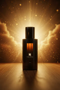 Crimson raspberry rose sandalwood perfume bottle by R Squared