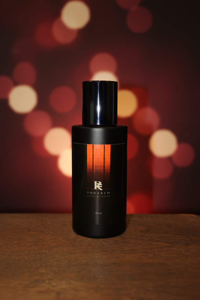 Helix amber vanilla house blend perfume bottle by R Squared