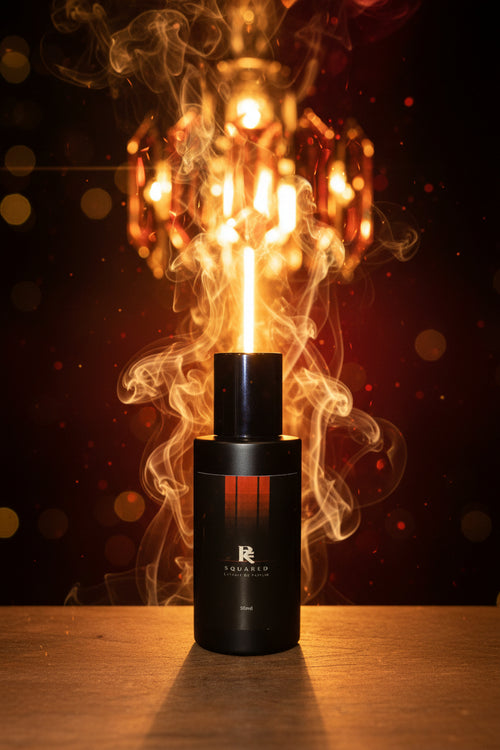 24/7 amber woody house blend perfume bottle by R Squared
