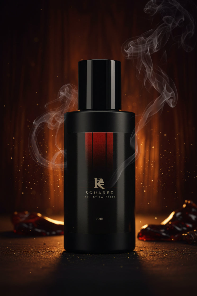 Soft Spice oud vanilla leather perfume bottle by R Squared